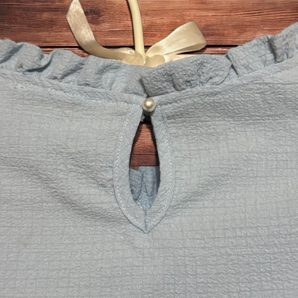 SHEIN RUFFLE BLOUSE SIZE MEDIUM - Picture 2 of 9
